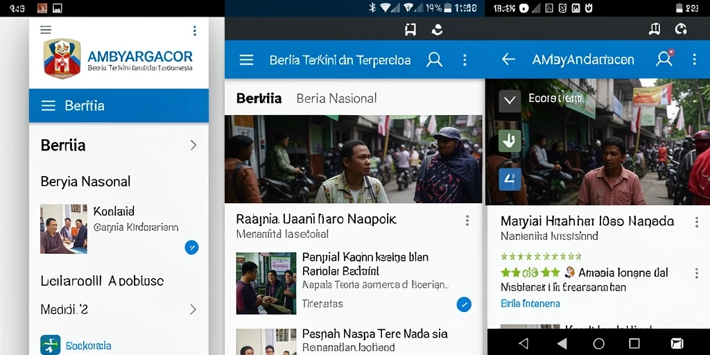 Tampilan antarmuka AMBYARGACOR yang modern dan informatif.