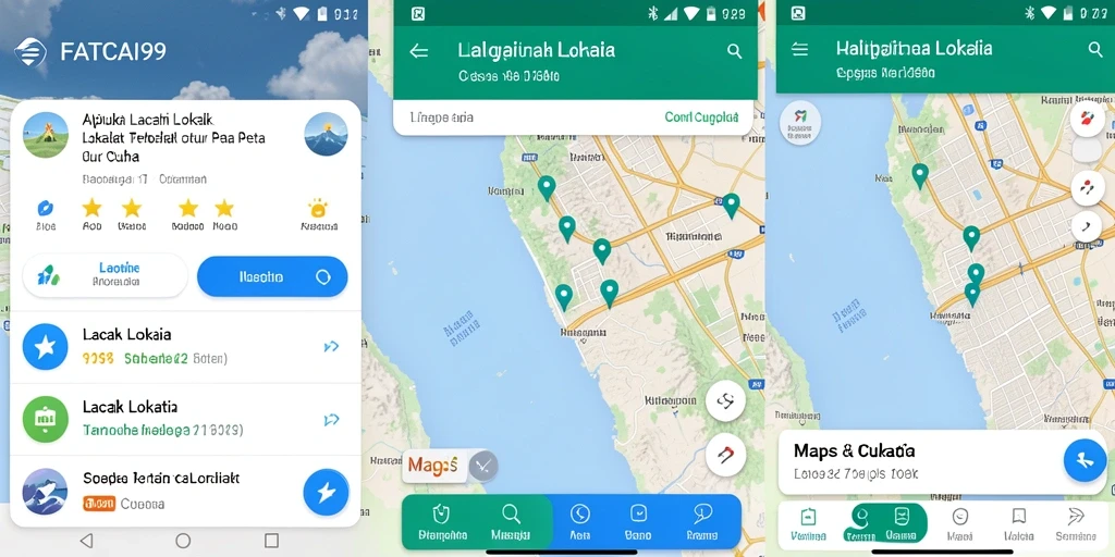 Antarmuka pengguna FATCAI99 untuk lacak lokasi secara real-time.