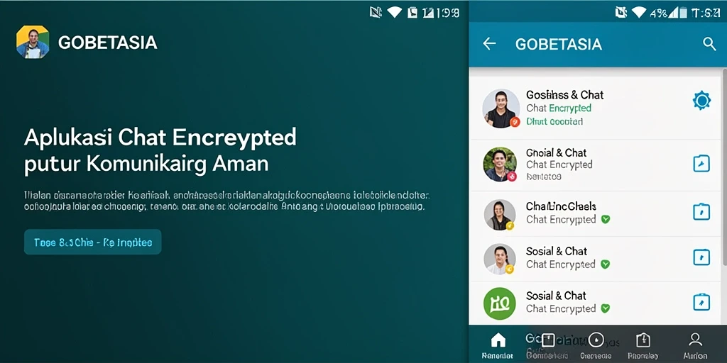 Screenshot aplikasi GOBETASIA menampilkan antarmuka chat yang aman.
