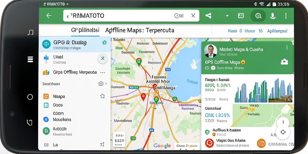 Tampilan antarmuka PRIMATOTO untuk GPS Offline Maps yang sederhana dan intuitif.
