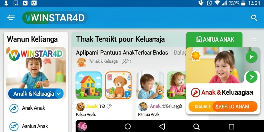 Antarmuka aplikasi WINSTAR4D yang intuitif untuk Pantau Anak.